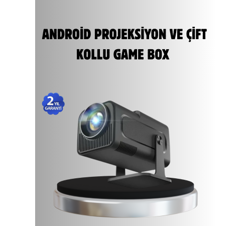 Android Projeksiyon Game Box – 1280x720p HD Çözünürlük, Bluetooth,HDMI ve USB Girişli