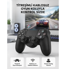 PS4 Kablosuz Oyun Kolu V2 – Bluetooth Bağlantılı, Titreşimli, PC ve Mobil Uyumlu