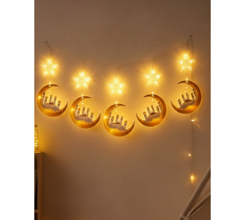 Ev İçi Ramazan LED Aydınlatma Saçağı 3 Metre Şık Tasarım