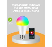 Kumanda Destekli Çok Renkli Akıllı LED Ampul