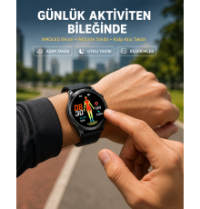 3 Kordonlu AMOLED Akıllı Saat – Sağlık Takipli