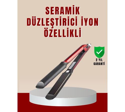 Profesyonel Saç Düzleştirici – 360° Döner Kablo ve Kompakt Tasarım
