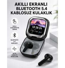 Bluetooth 5.4 Kulaklık – Gürültü Engelleme ve Akıllı Ekranlı Şarj Kutusu
