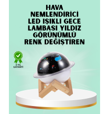 Projektör ışığı bulunan USB bağlantılı mini aromaterapi destekli hava nemlendirici