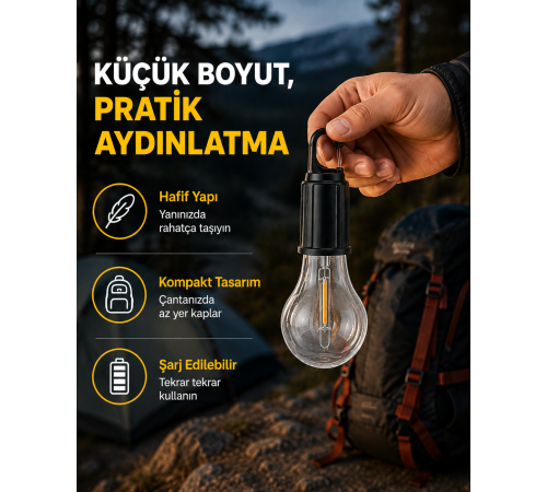 Su Geçirmez Dış Mekan LED Çadır Işığı