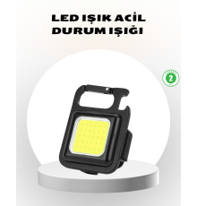 Süper Parlak 800 Lümen LED Fener – USB Şarjlı, 3 Işık Modlu, Mini Taşınabilir ve Anahtarlık Tipi