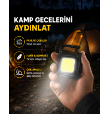 USB Type-C Şarjlı Mini Fener – Manyetik, Katlanabilir ve Şişe Açacaklı Tasarım Yeni Nesil