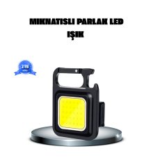 LED Mini Anahtarlık Fener – 1000 Lümen Güçlü Işık ve USB Type-C Şarjlı