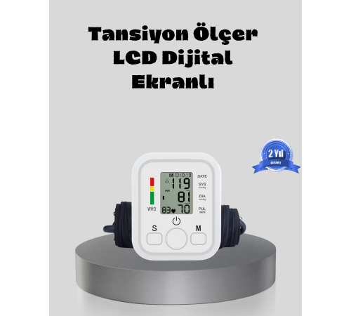 Üst Koldan Ölçüm Dijital Tansiyon Aleti – IHB Aritmi Uyarılı ve Çift Hafızalı