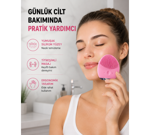 Cilt Dostu Silikon Yüz Masaj Aleti – Hafif, Dayanıklı ve Su Geçirmez Tasarım Yeni Nesil