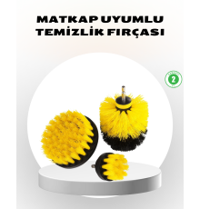3’lü Matkap Ucu Fırça Seti – Derinlemesine Temizlik, Tüm Yüzeylerle Uyumlu