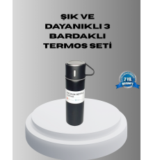Çelik Termos Bardak Seti | 500 ml Kapasite, Kaymaz Taban, Hediye Kutulu