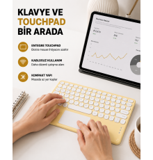 Bluetooth Klavye – Kablosuz, Sessiz Tuşlu, Android iOS Windows Uyumlu, Kompakt Taşınabilir Tasarım