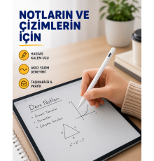 Yüksek Hassasiyetli Eğim Sensörlü Dijital Kalem – USB-C Hızlı Şarjlı Yeni Nesil