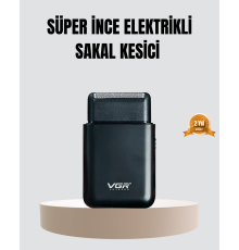 Kompakt Şarjlı Tıraş Makinesi Çift Yönlü Bıçaklı 45 Dakika Kullanım Süreli