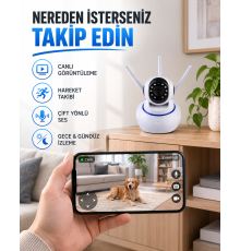 Akıllı IP Güvenlik Kamerası – 1080P HD, Gece Görüşlü, Hareket Algılamalı Yeni Nesil
