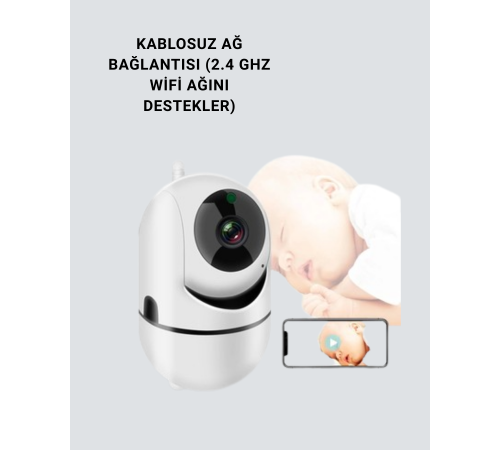 Yüksek Çözünürlüklü Hareket Takipli Kablosuz Güvenlik Kamerası – 1080P, Gece Görüşlü