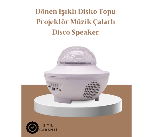 Müzik Ritimli Işık Değişimi & Dönen Dalga Efekti – Galaxy Projektör