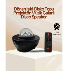 Yıldız & Okyanus Dalga Projektörü – Bluetooth / USB Hoparlörlü