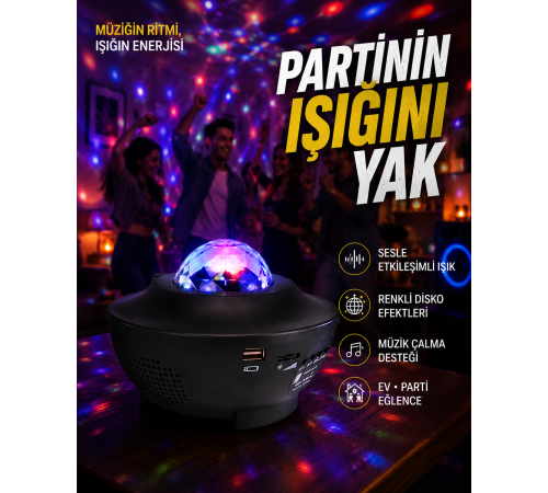 10 Renkli Kombinasyon + Breathing Light + 2 Saat Zamanlayıcılı Star Lamba