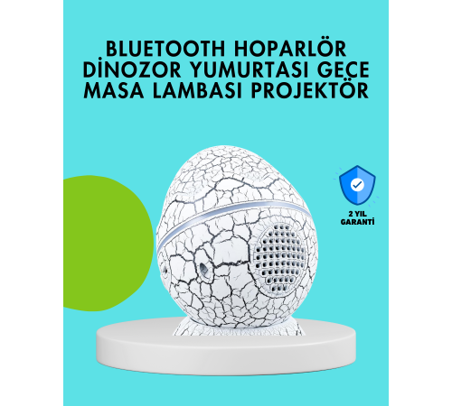 Dinozor Yumurtası Tasarımlı Gece Lambası – Müzik ve Işık Senkronizasyonlu