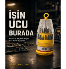 Ateşe Dayanıklı Tornavida Seti Elektronik Tamir İçin Çok Uçlu