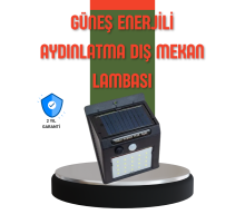 Hareket Sensörlü Güneş Enerjili Dış Mekan LED Lamba 100/144 LED