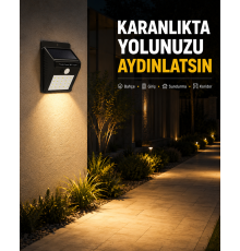 Enerji Tasarruflu ve Otomatik Sensörlü LED Güneş Işığı – Dış Mekan Uyumlu
