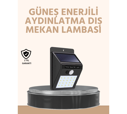 Enerji Tasarruflu ve Otomatik Sensörlü LED Güneş Işığı – Dış Mekan Uyumlu