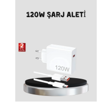 120W Hızlı Şarj Başlığı Ultra Güçlü Type-C Adaptör Kablo Dahil