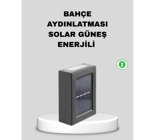 Solar Dış Mekan Aplik Su Geçirmez Dayanıklı LED Aydınlatmalı