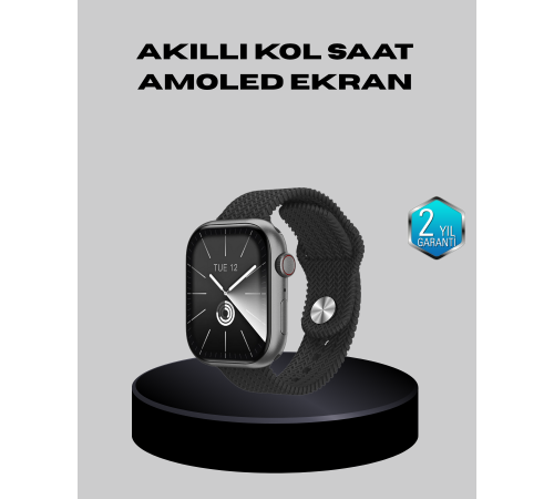 Akıllı Saat Kablosuz Şarjlı Bluetooth 5.2 Arama Bildirim Sesli Asistan 420 mAh
