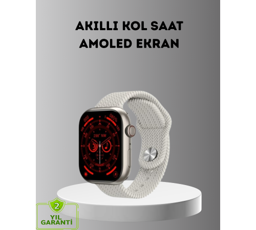 Akıllı Saat Kablosuz Şarjlı Bluetooth 5.2 Arama Bildirim Sesli Asistan 420 mAh