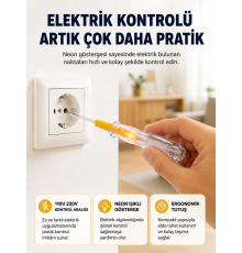 110-220V Elektrik Test Kalemi Korozyona Dayanıklı Nikel Kaplamalı