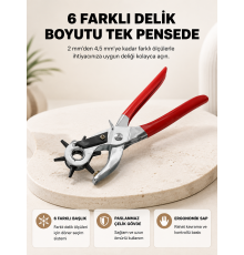 Delme Pensesi 6 Başlıklı Çok Amaçlı Paslanmaz Çelik Ergonomik