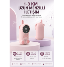 Bebek Telsizi LCD Ekran VOX İki Yönlü İletişim USB Şarj Hafif