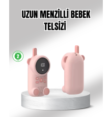 Uzun Menzilli Bebek Telsizi 1-3 Km Çekim 22 Kanal LCD Ekran VOX Şarjlı
