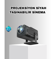 Taşınabilir Akıllı Projeksiyon HDMI USB Uyumlu Oyun Destekli Kompakt
