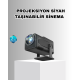 Taşınabilir Akıllı Projeksiyon HDMI USB Uyumlu Oyun Destekli Kompakt
