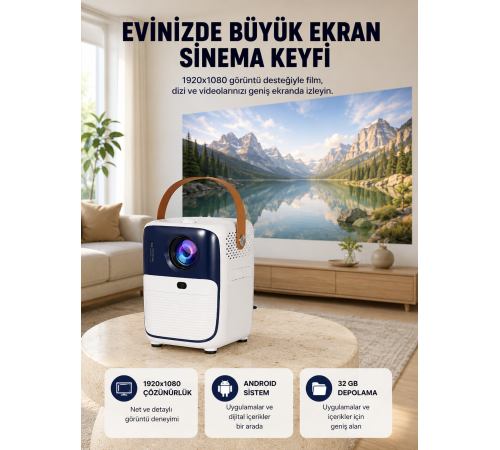 Ultra HD Android TV Kutusu 32GB Depolama USB HDMI Fan Sistemli Yeni Nesil