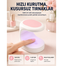 Mini Oje Kurutma Cihazı 16W LED UV Hızlı Kurutma Taşınabilir Kompakt Yeni Nesil