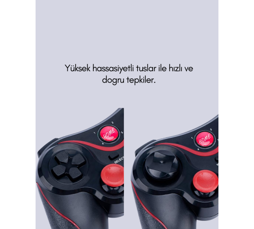 Ergonomik Tasarımlı Çok Yönlü Wireless Gamepad