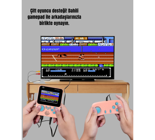 666 Oyunlu Retro Game Console – TV ve Çift Gamepad Desteği