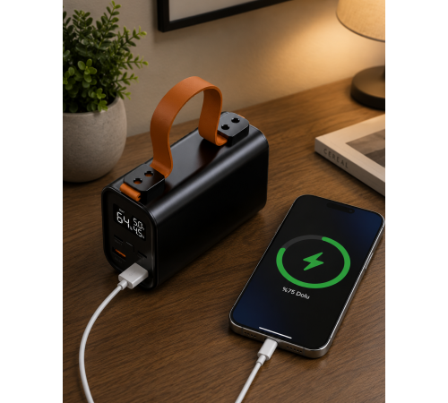 50000 mAh Powerbank Süper Hızlı Şarj LED Göstergeli Taşınabilir Şarj Cihazı