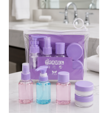 Şeffaf Seyahat Dolum Şişesi Seti 5 Parça Kozmetik Organizer