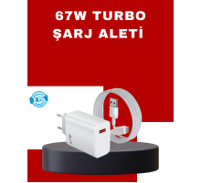 67 Watt Type C Şarj Adaptörü Poco X3 X4 X5 Pro Uyumlu