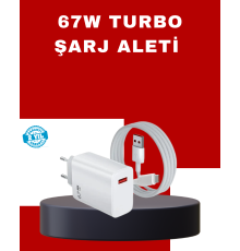 67 Watt Type C Şarj Adaptörü Poco X3 X4 X5 Pro Uyumlu