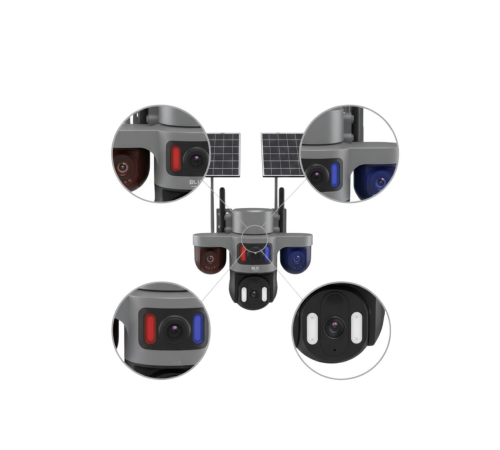 Güneş Enerjili Çiftlik Kamerası 3 Lensli 9MP Solar Kamera 2 Yıl Garantili