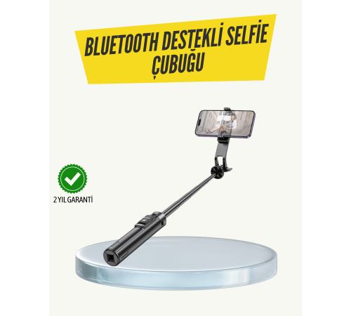 Bluetooth Selfie Çubuğu –  Katlanabilir, Uzaktan Kumandalı