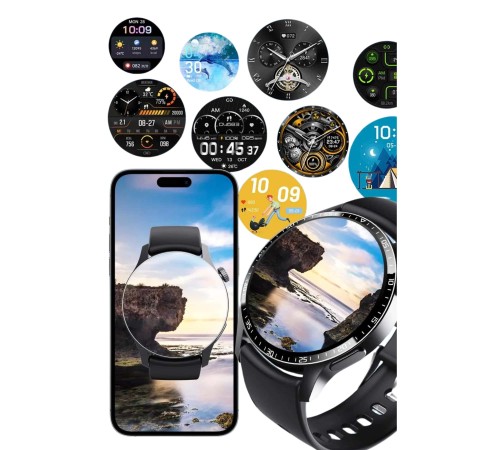 Amoled Ekran Metal Deri Silikon Kordonlu Uyku ve Sağlık Takibi